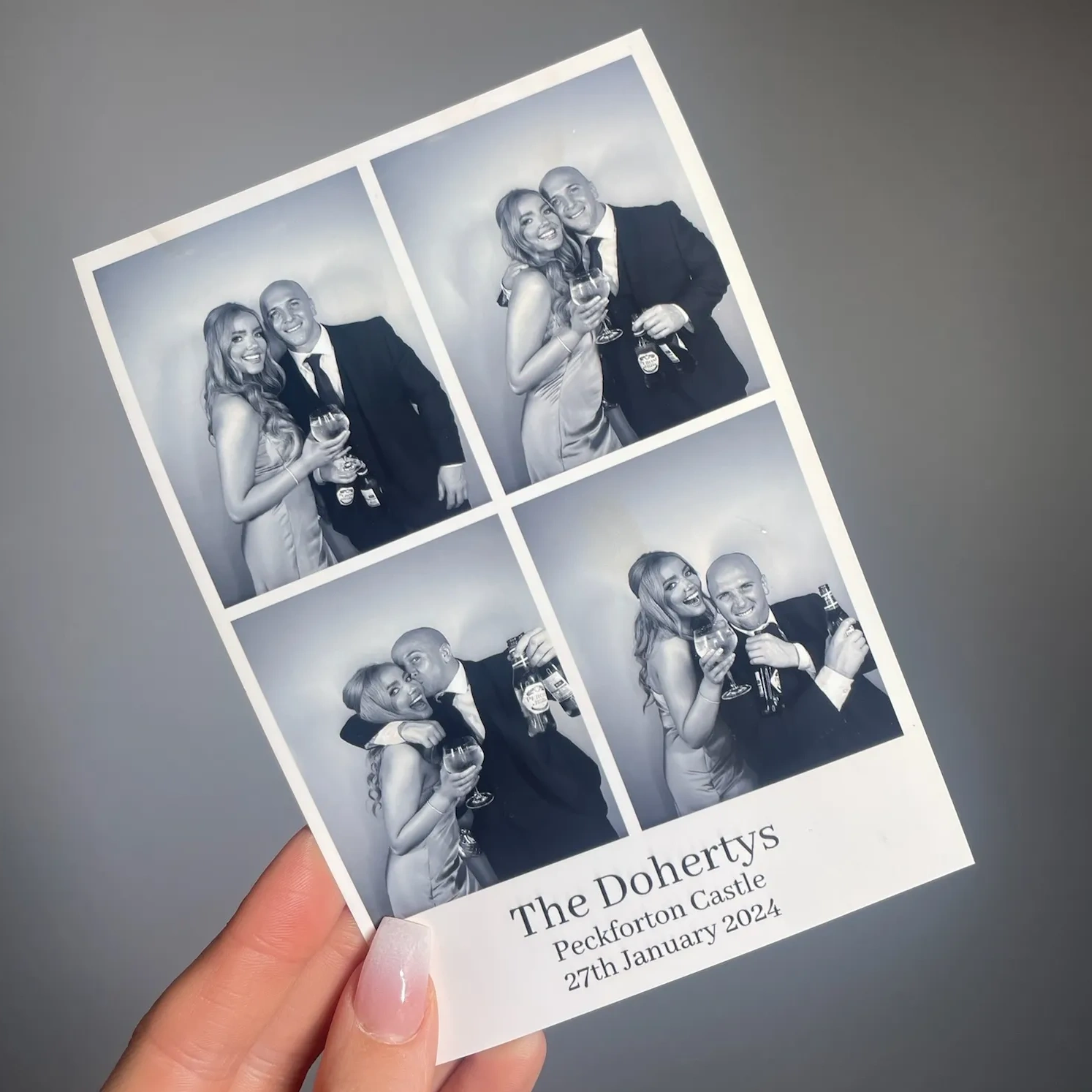 wedding photo booth strip peckforton castle 1